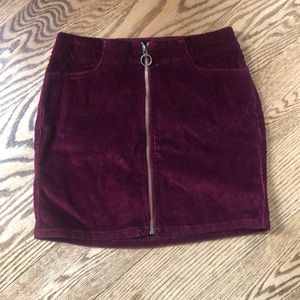 Corduroy Maroon Skirt